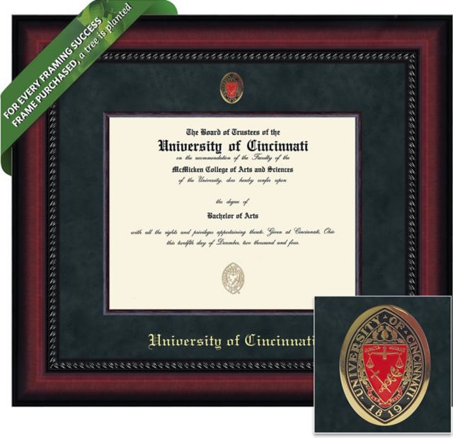 University of Cincinnati 8.5 x 11 Diploma Frame