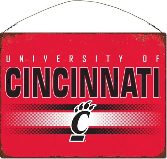 University of Cincinnati Large Rectangle Tin Sign 12x16 - ONLINE ONLY