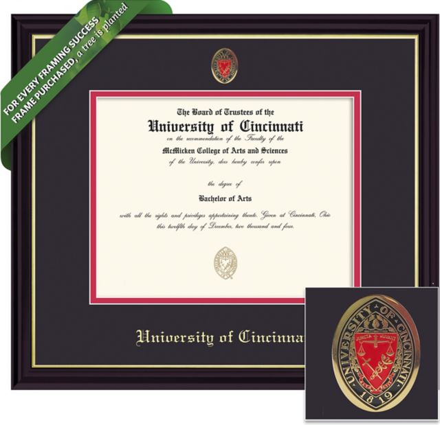 University Of Cincinnati Coronado Law/MD Diploma Frame -ONLINE ONLY