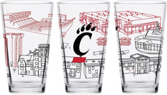 University of Cincinnati 16 oz. Pint Glass