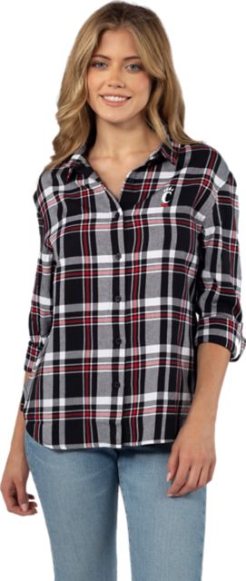 University of Cincinnati Women's Plaid Shirt