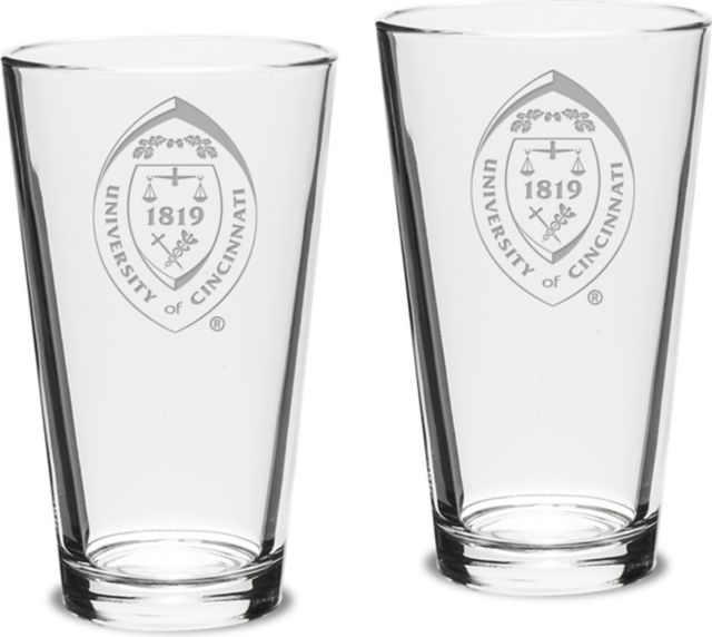 Set of 2 Crystal Mixing Glasses - 16 oz- ONLINE ONLY