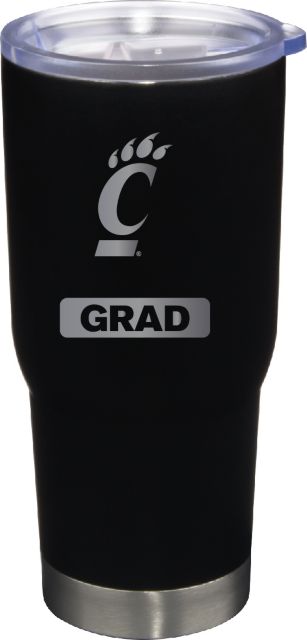 22 oz Matte Black Stainless Steel Tumbler Grad