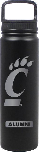 24 oz Matte Black Stainless Steel Water Bottle Alumni