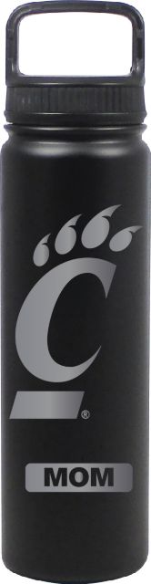 24 oz Matte Black Stainless Steel Water Bottle Mom