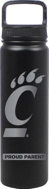 24 oz Matte Black Stainless Steel Water Bottle Proud Parent