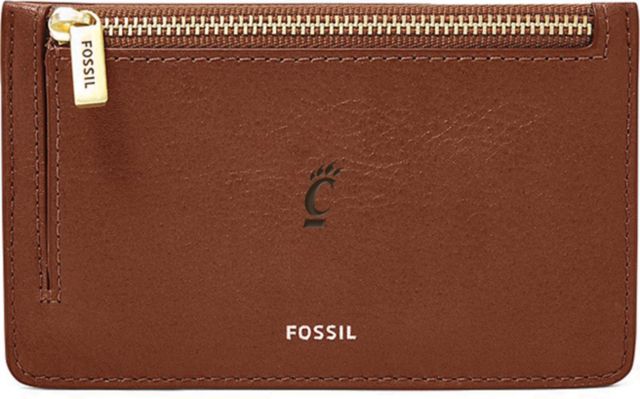 Fossil Leather Logan Card Case - Brown - ONLINE ONLY
