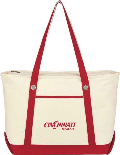 University of Cincinnati Canvas Zippered Tote Bag