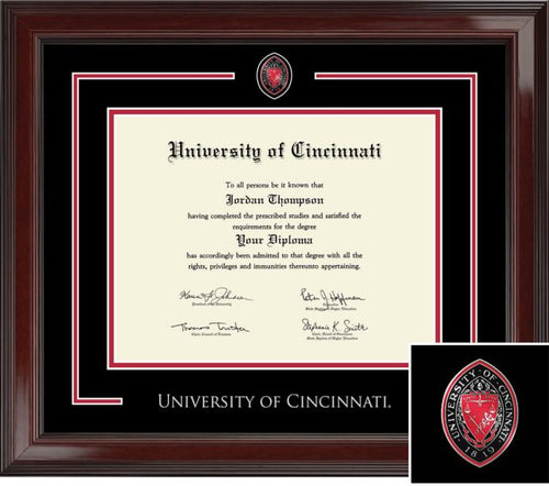 University of Cincinnati. Showcase Diploma Frame. Bachelors, Masters, PhD