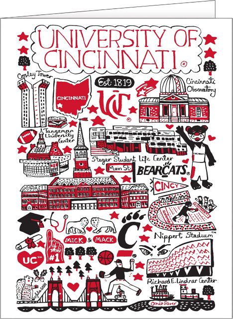 University of Cincinnati 10 Pack Notecards