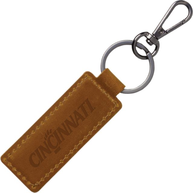 University of Cincinnati Leather Keychain