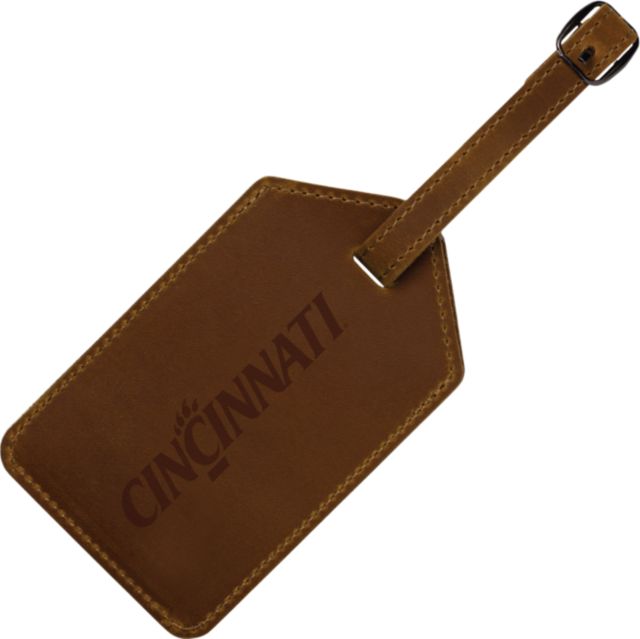 University of Cincinnati Leather Luggage Tag