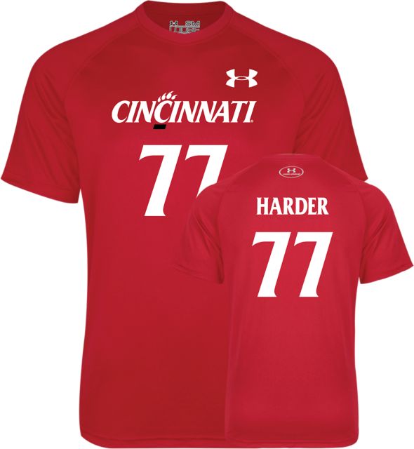 Cincinnati Football Tech Tee Harder - 77 - ONLINE ONLY