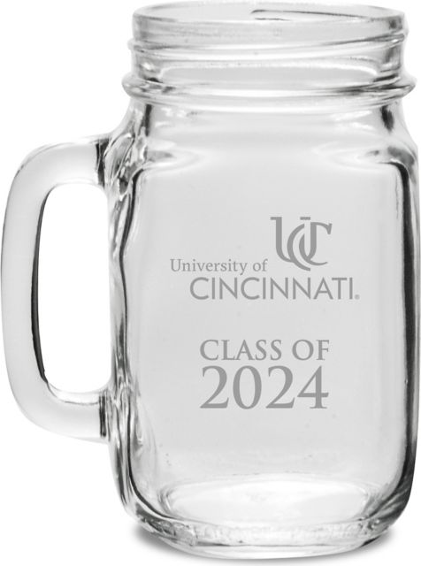 University of Cincinnati Class of 2024 16 oz. Drink Jar - ONLINE ONLY