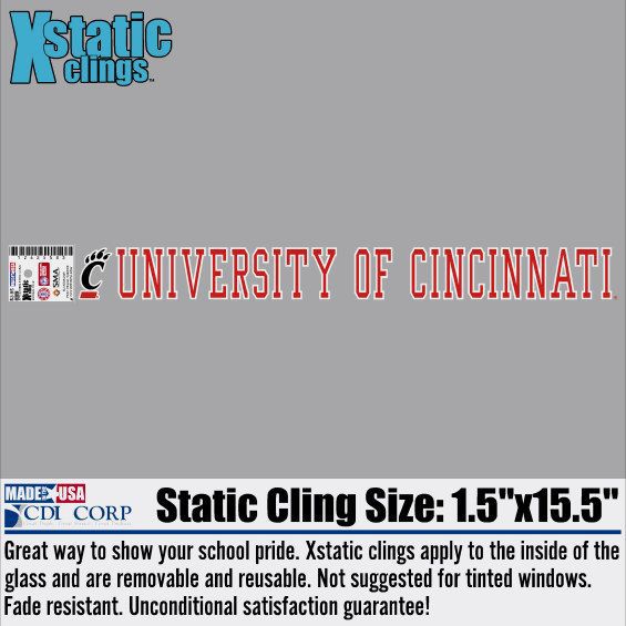 University of Cincinnati Strip Decal