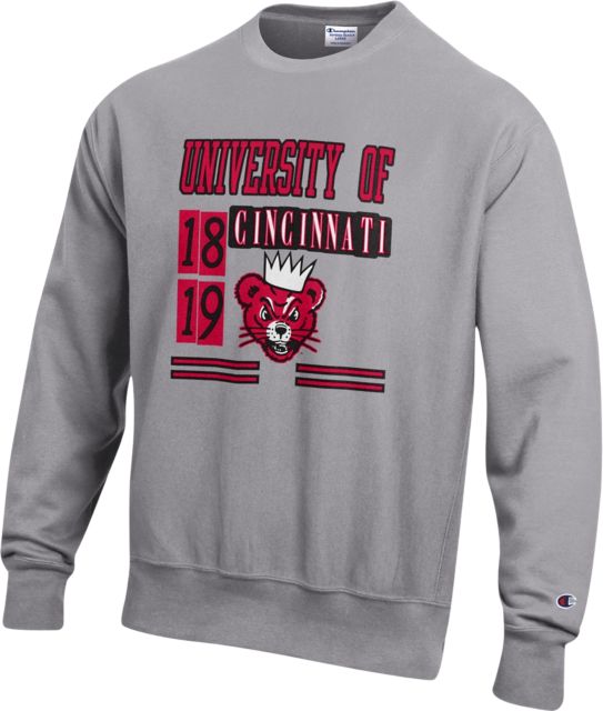 University of Cincinnati Reverse Weave Crewneck Sweatshirt