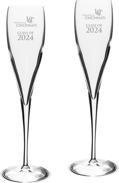 University of Cincinnati Class of 2024 6 oz Glass - Set of 2 - ONLINE ONLY