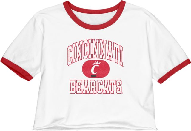 University of Cincinnati Bearcats Women's Vault Crop Ringer T-Shirt