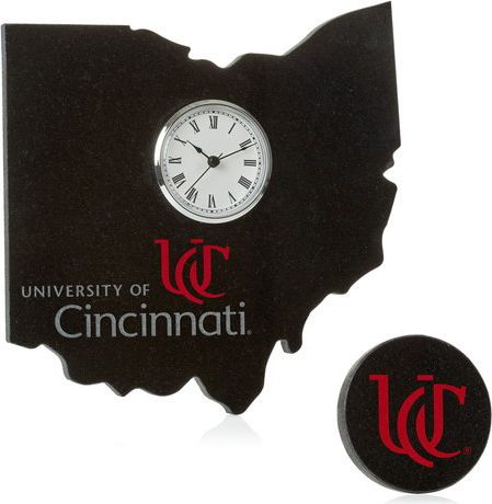 University of Cincinnati 12'' x 12'' Granite Clock
