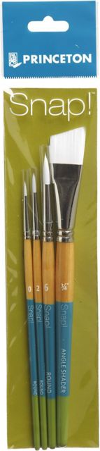 SNAP WHITE TAKLON SET  4/PACK SHORT HANDLE