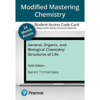 Mastering Chemistry with Pearson eText Access Code (24 Months) for General, Organic, and Biological Chemistry